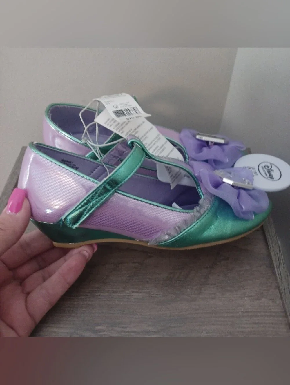 Disney Ariel Wedge Shoes Girls Sz 2 3 ONLY 1 PAIR LEFT